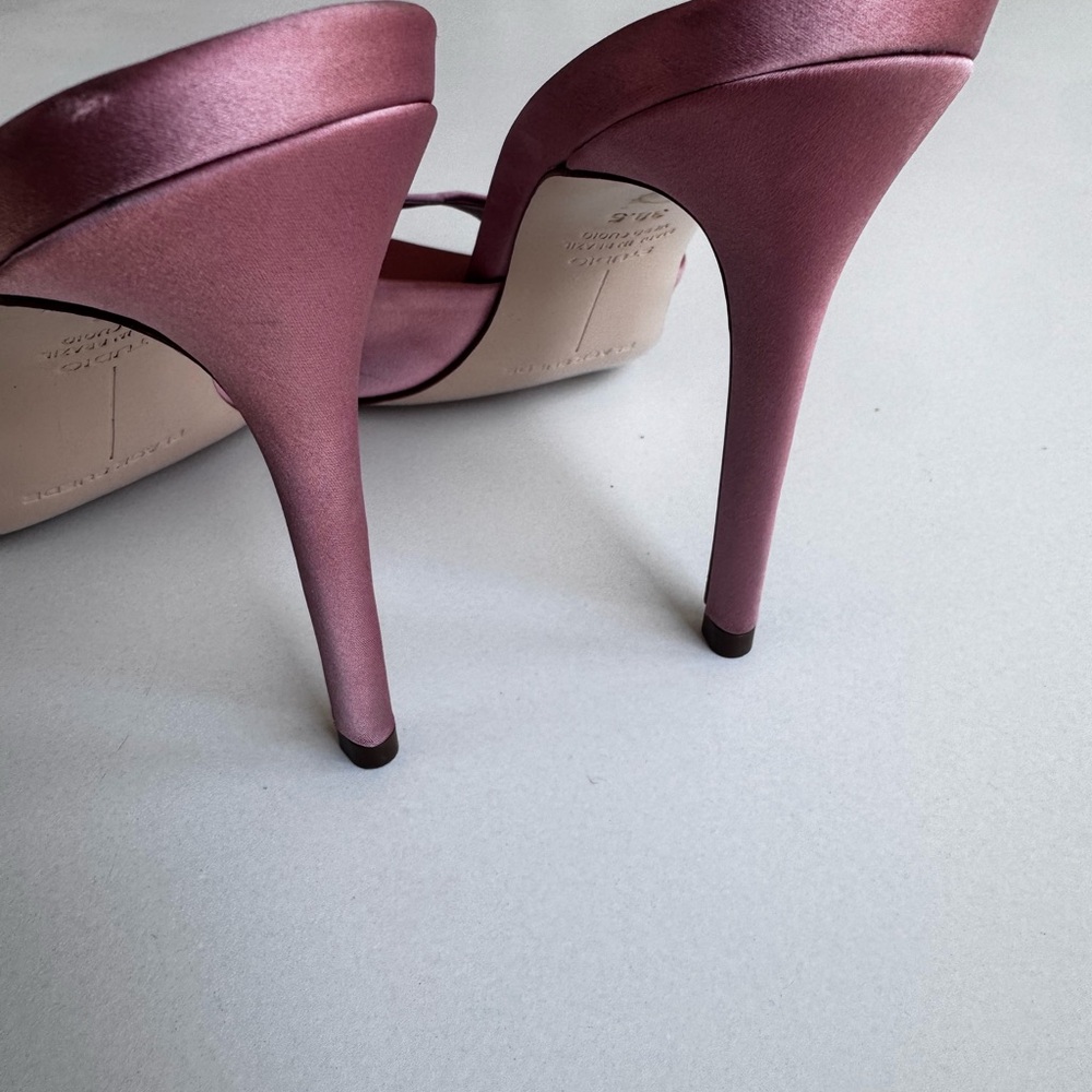 Black Suede Studio Dusty Rose/Pink Mules 8.5 - Picture 5 of 7